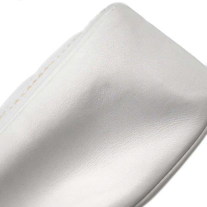Chanel White Lambskin Top Handle Handbag