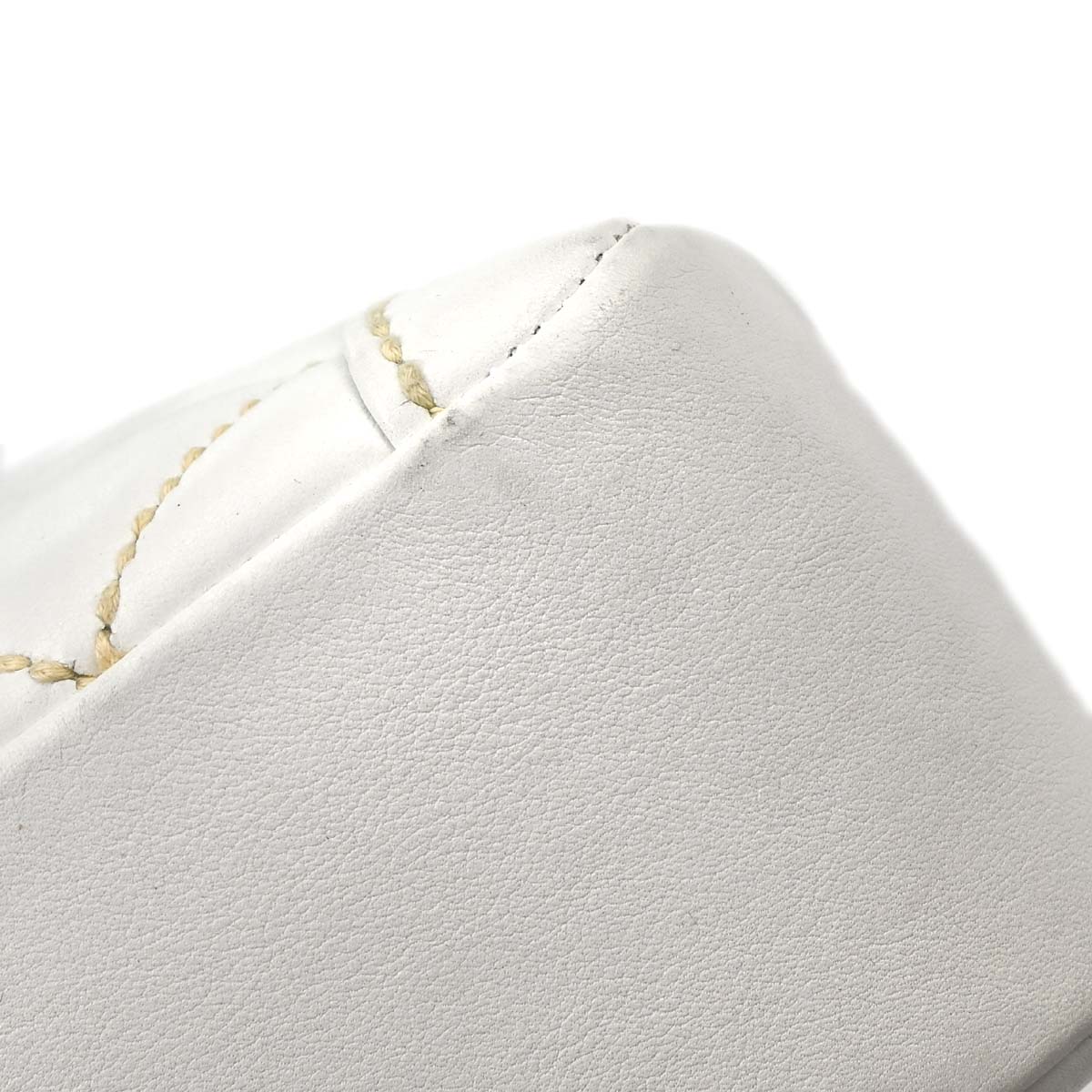 Chanel White Lambskin Top Handle Handbag