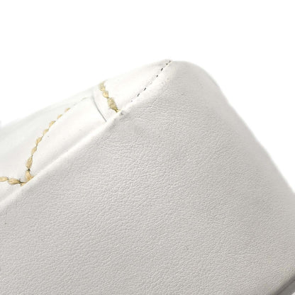Chanel White Lambskin Top Handle Handbag