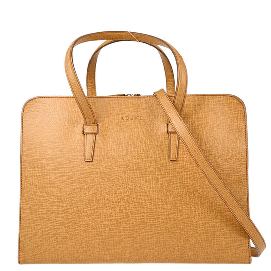 Loewe Beige Leather 2way Shoulder Handbag