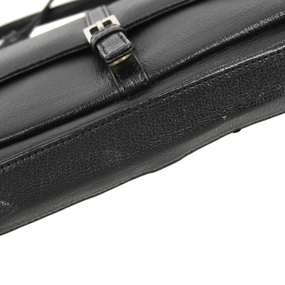 Celine Black Leather Shoulder Bag