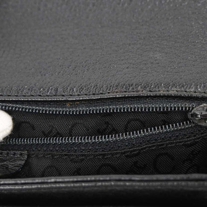 Celine Black Leather Shoulder Bag