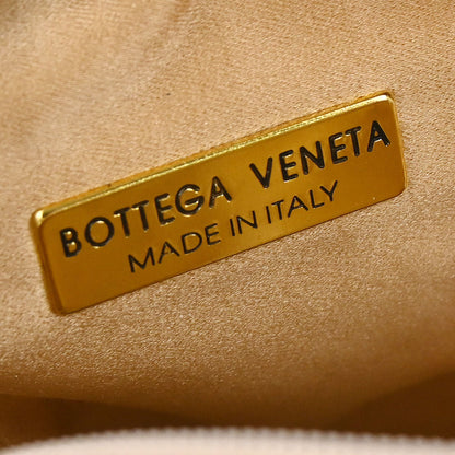 Bottega Veneta Beige Satin Intrecciato Shoulder Bag