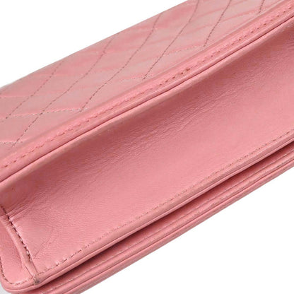 Chanel 2013-2014 Pink Lambskin Boy Brick Flap Bag Shoulder Bag