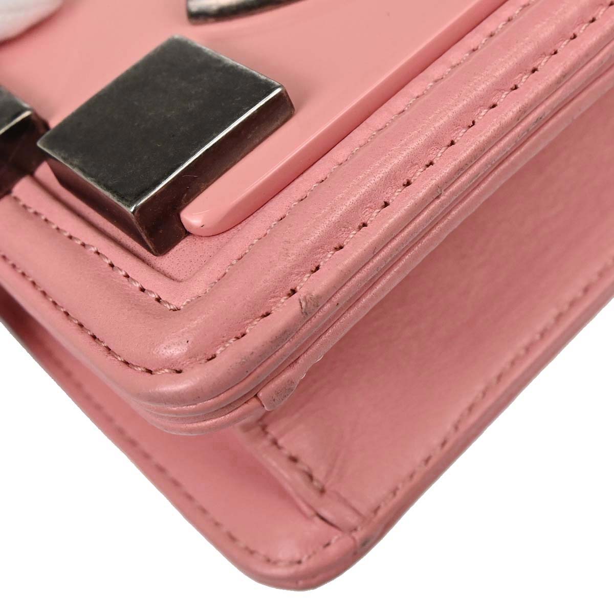Chanel 2013-2014 Pink Lambskin Boy Brick Flap Bag Shoulder Bag