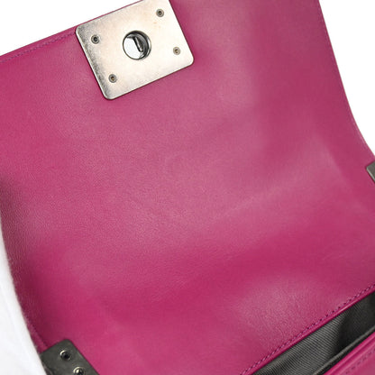 Boy Chanel 2012-2013 Pink Velvet Small Chain Shoulder Bag