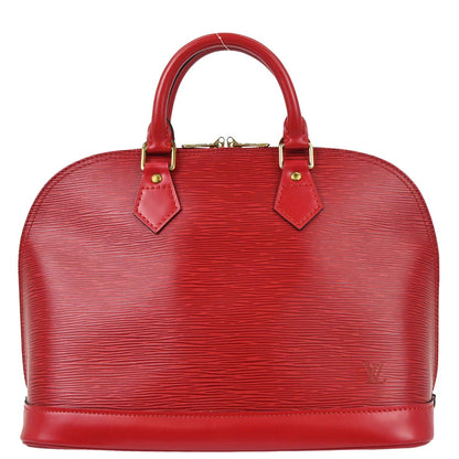 Louis Vuitton Red Epi Alma Handbag M52147