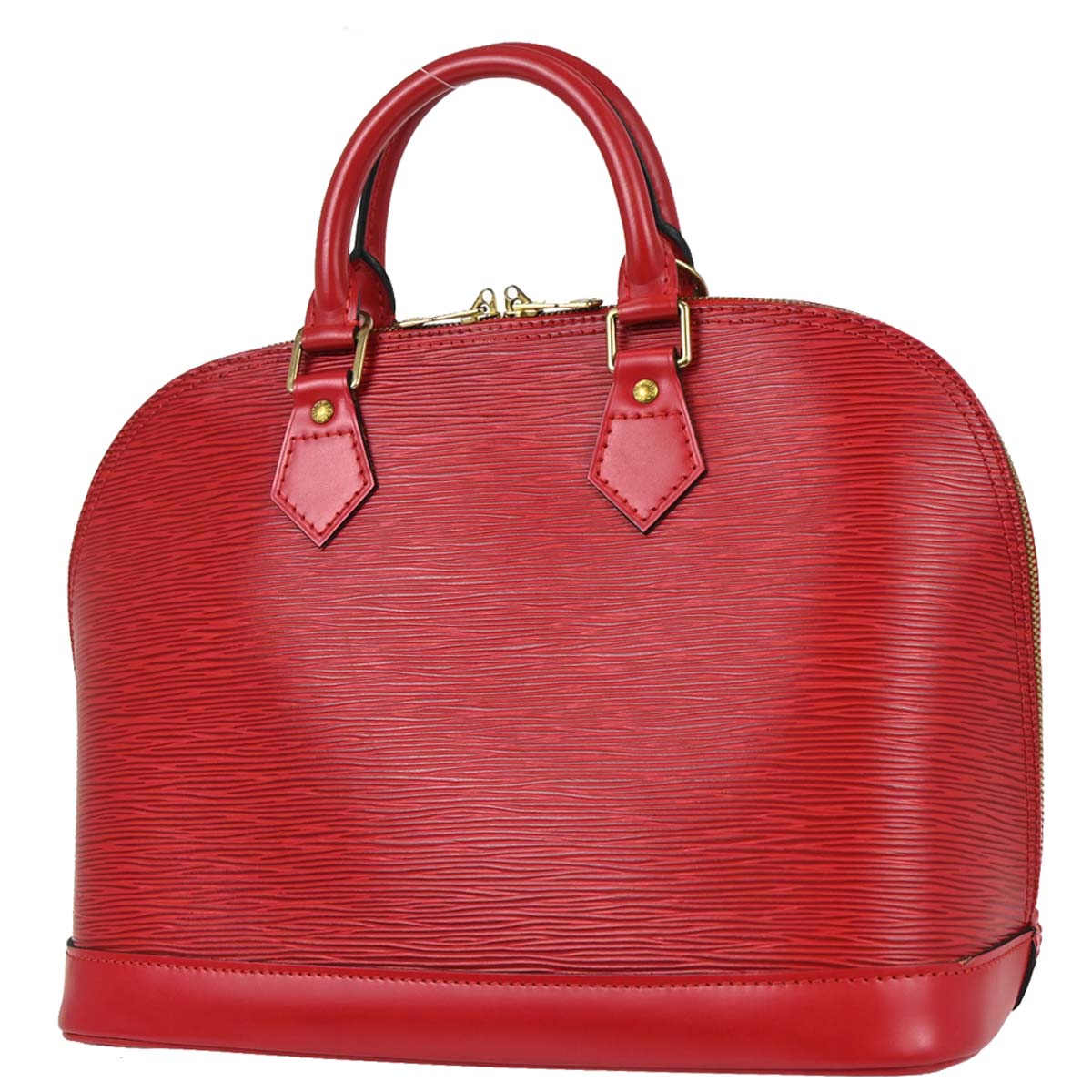 Louis Vuitton Red Epi Alma Handbag M52147