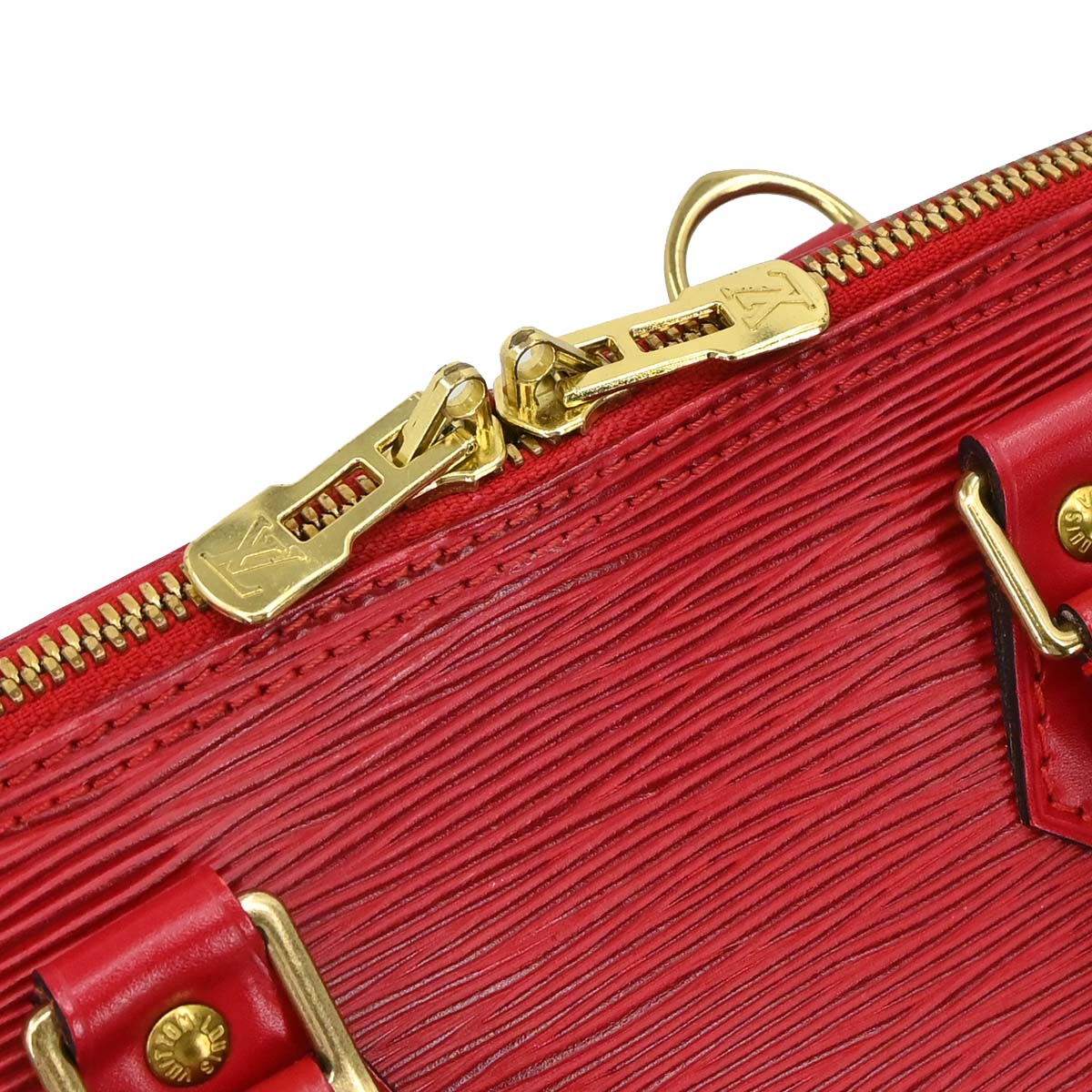 Louis Vuitton Red Epi Alma Handbag M52147