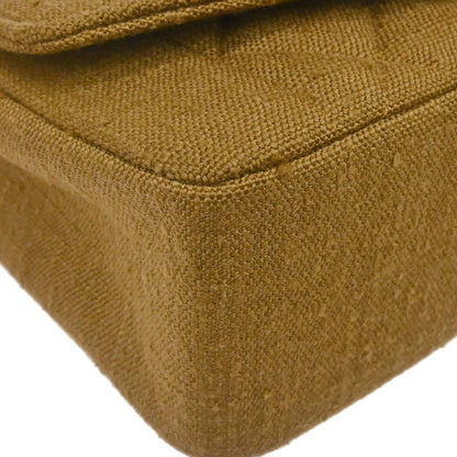 Chanel Brown Linen Small Diana Shoulder Bag