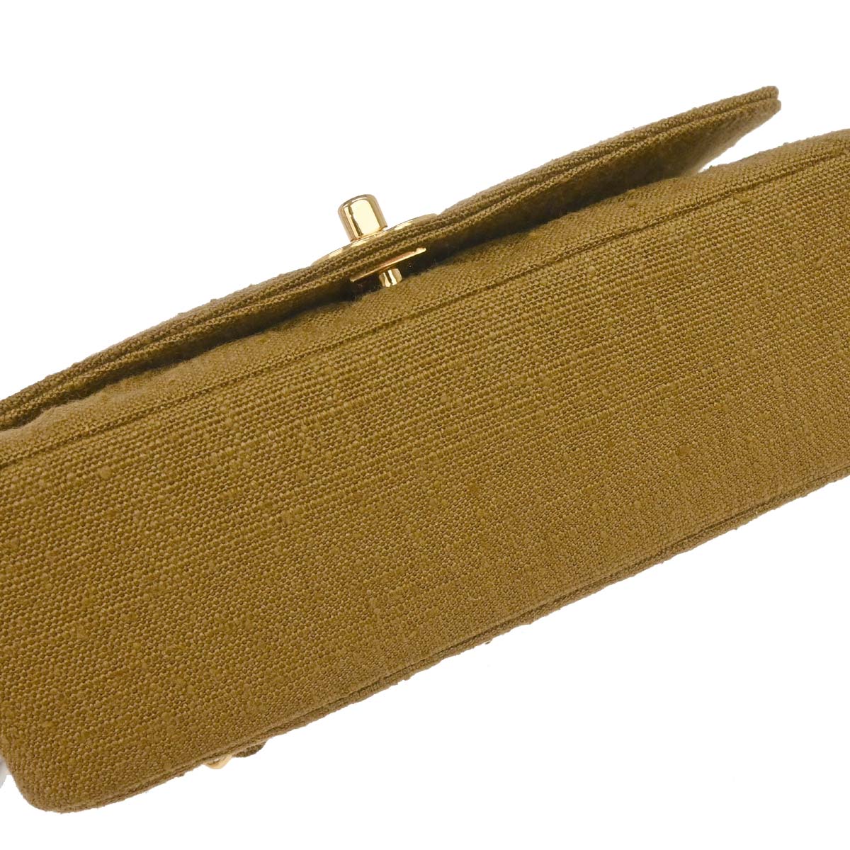 Chanel Brown Linen Small Diana Shoulder Bag
