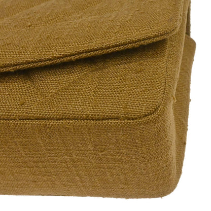 Chanel Brown Linen Small Diana Shoulder Bag