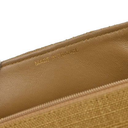 Chanel Brown Linen Small Diana Shoulder Bag