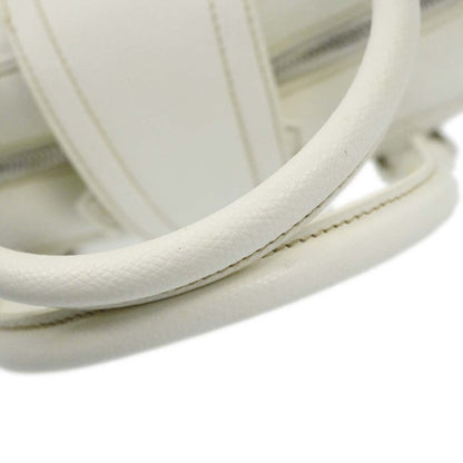 Loewe White Leather Traveler Mini Bowling Bag