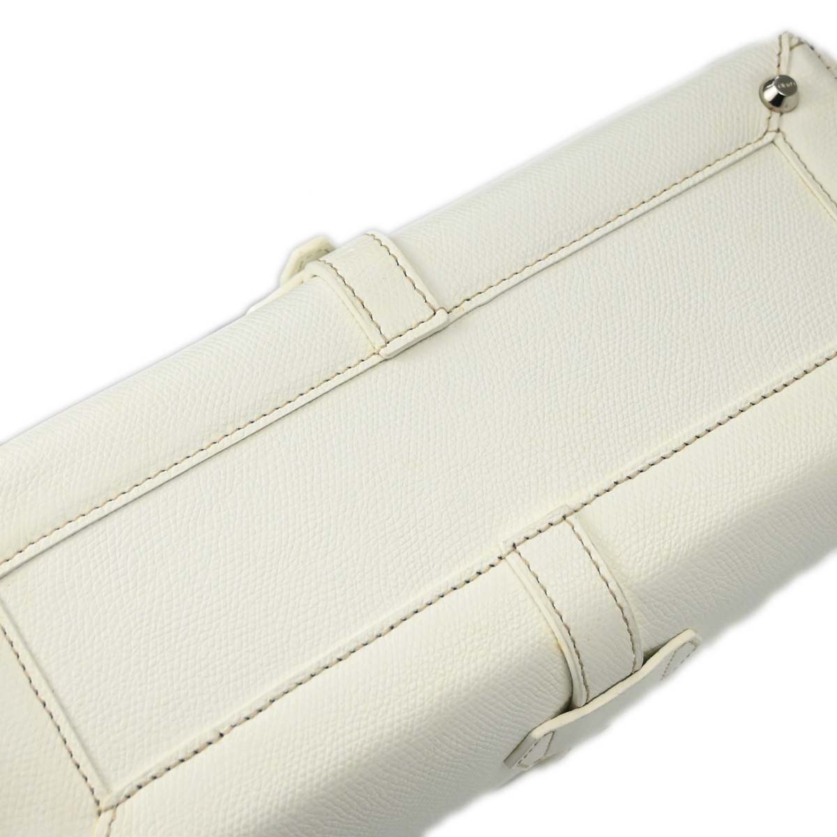 Loewe White Leather Traveler Mini Bowling Bag
