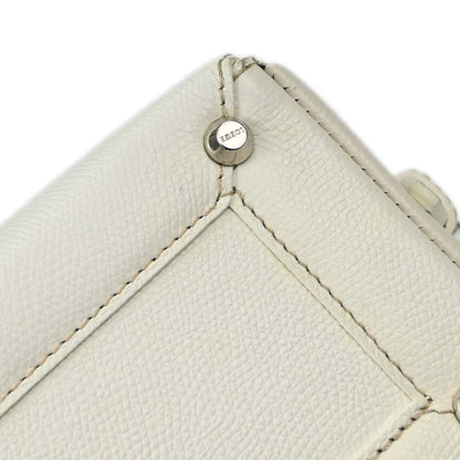 Loewe White Leather Traveler Mini Bowling Bag