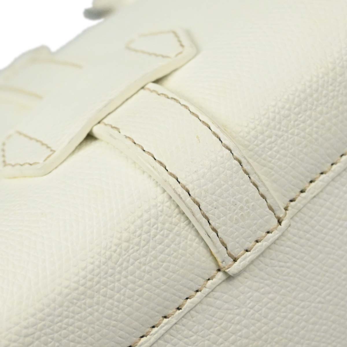 Loewe White Leather Traveler Mini Bowling Bag