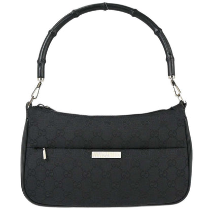 Gucci Black Bamboo GG Handbag
