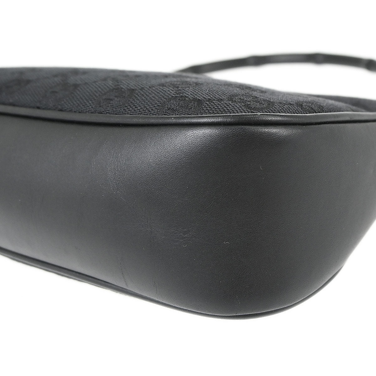 Gucci Black Bamboo GG Handbag
