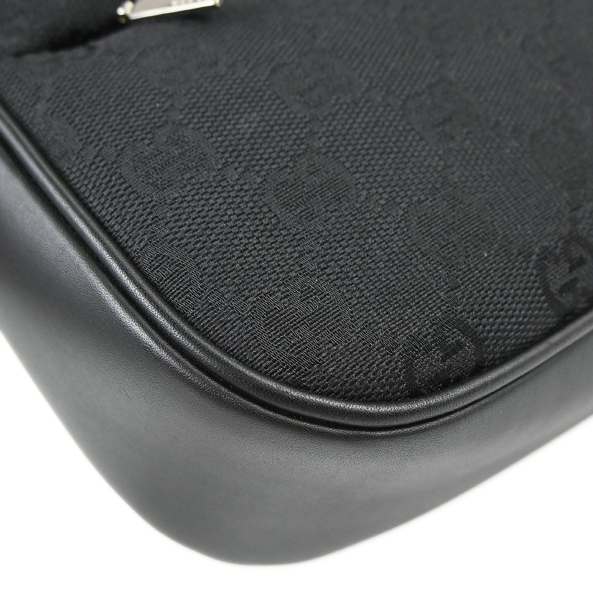 Gucci Black Bamboo GG Handbag