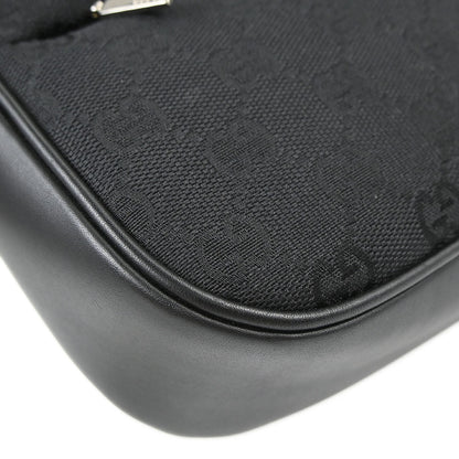Gucci Black Bamboo GG Handbag