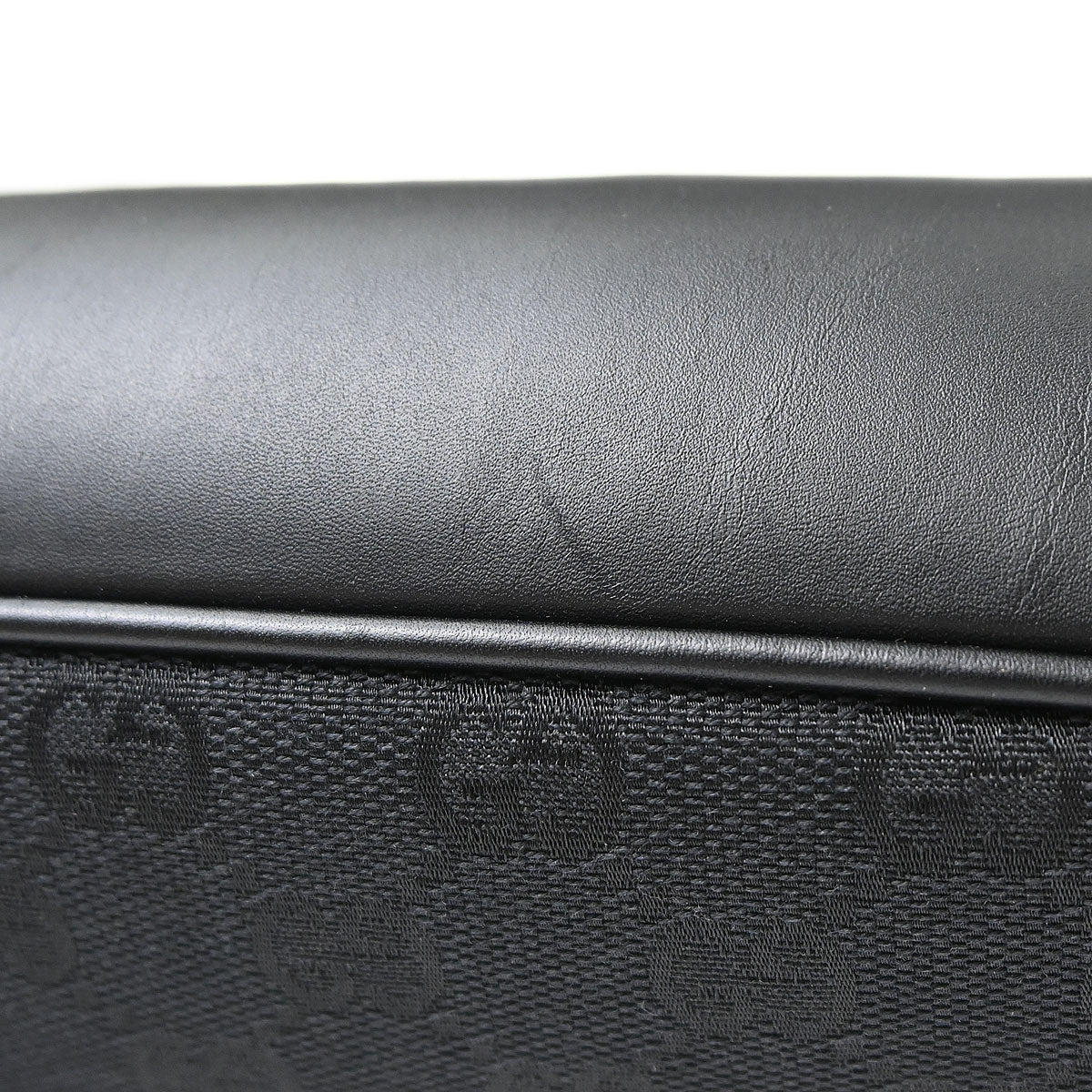 Gucci Black Bamboo GG Handbag