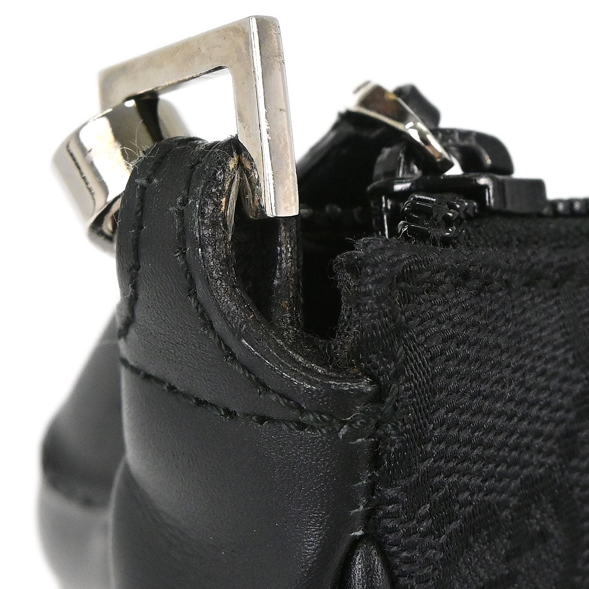 Gucci Black Bamboo GG Handbag