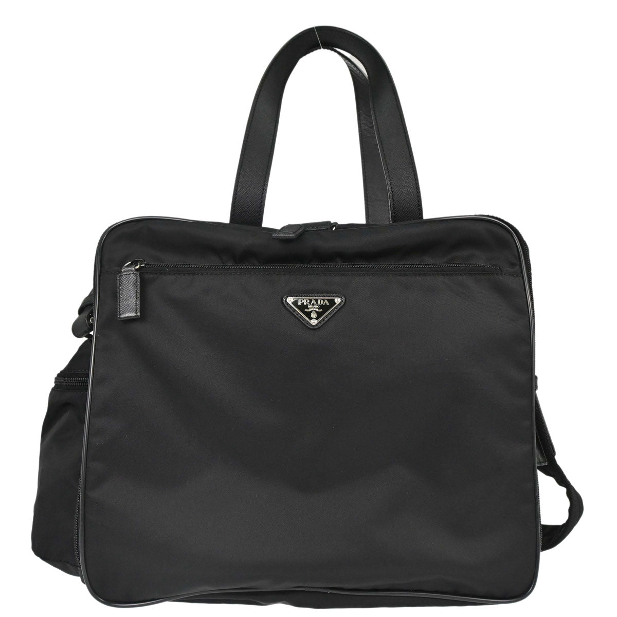 Prada Black Nylon 2way Shoulder Business Travel Handbag