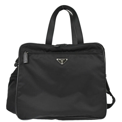 Prada Black Nylon 2way Shoulder Business Travel Handbag