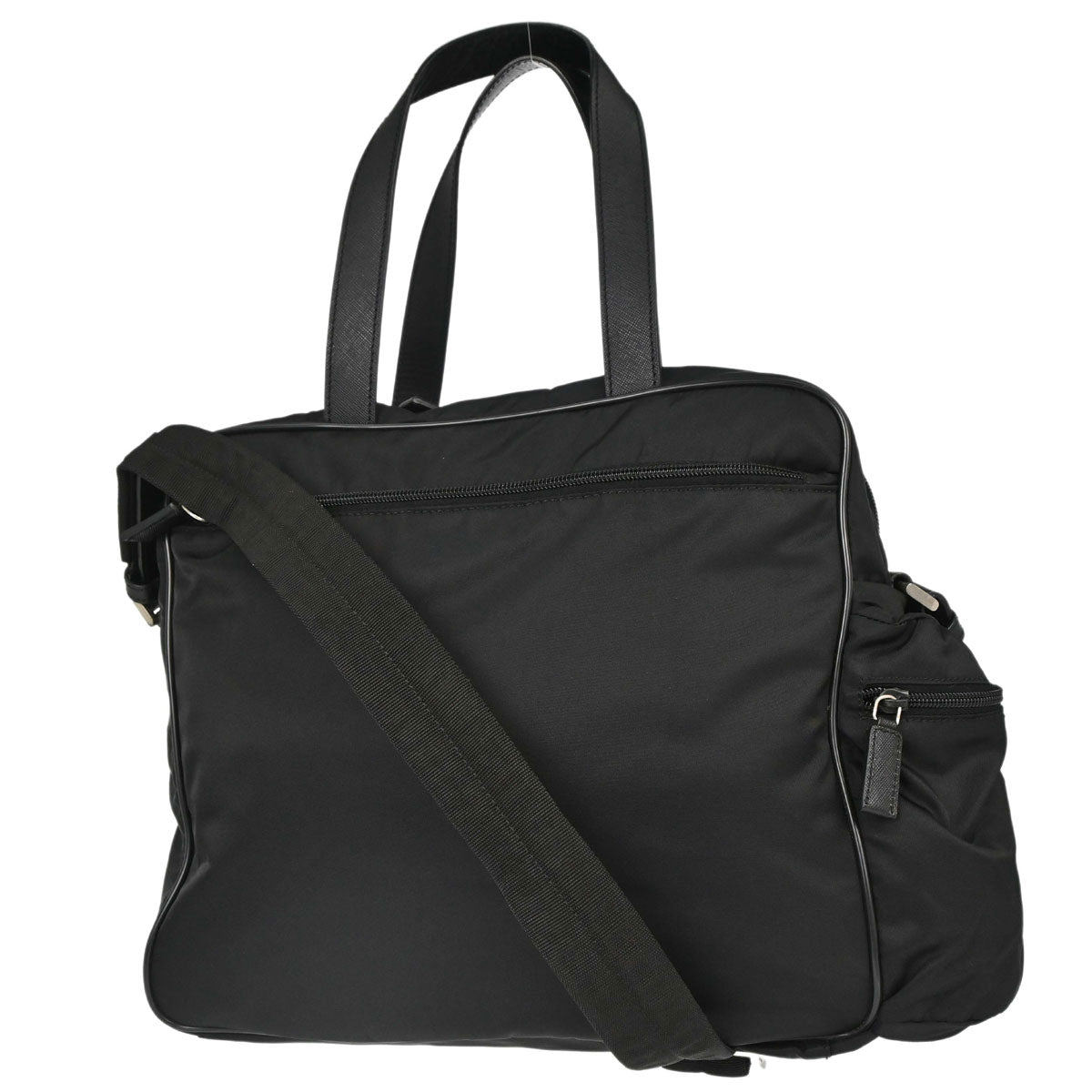 Prada Black Nylon 2way Shoulder Business Travel Handbag