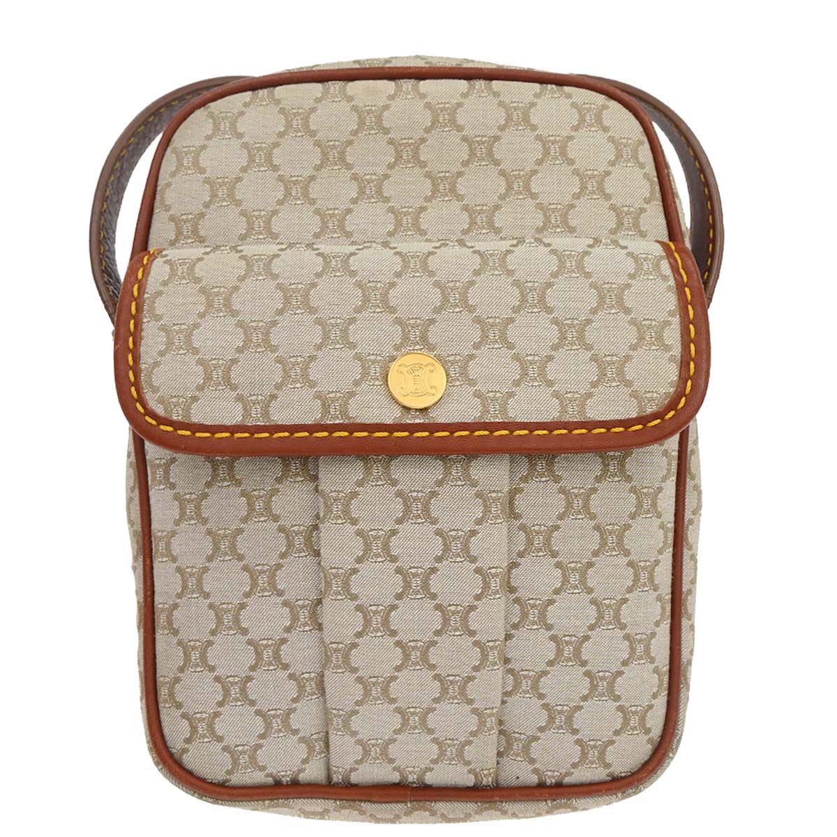 Celine * Beige Macadam Shoulder Bag