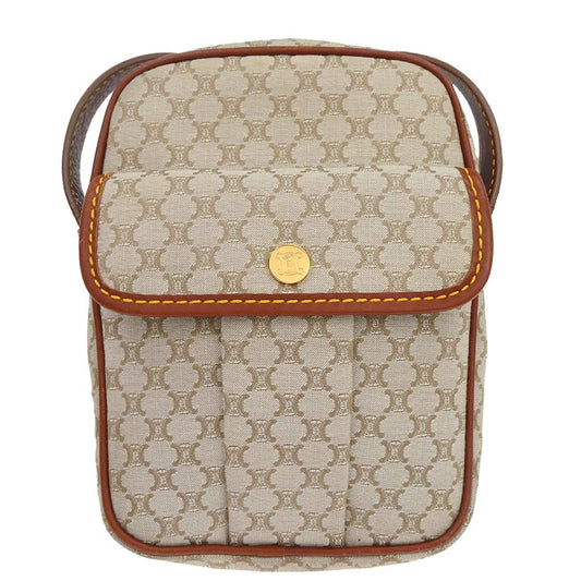 Celine * Beige Macadam Shoulder Bag