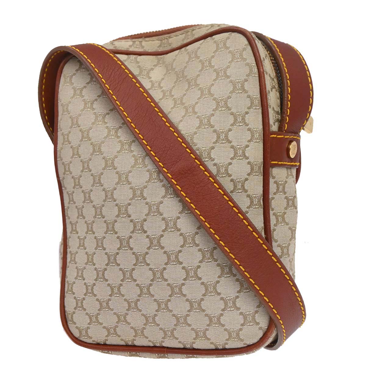 Celine * Beige Macadam Shoulder Bag