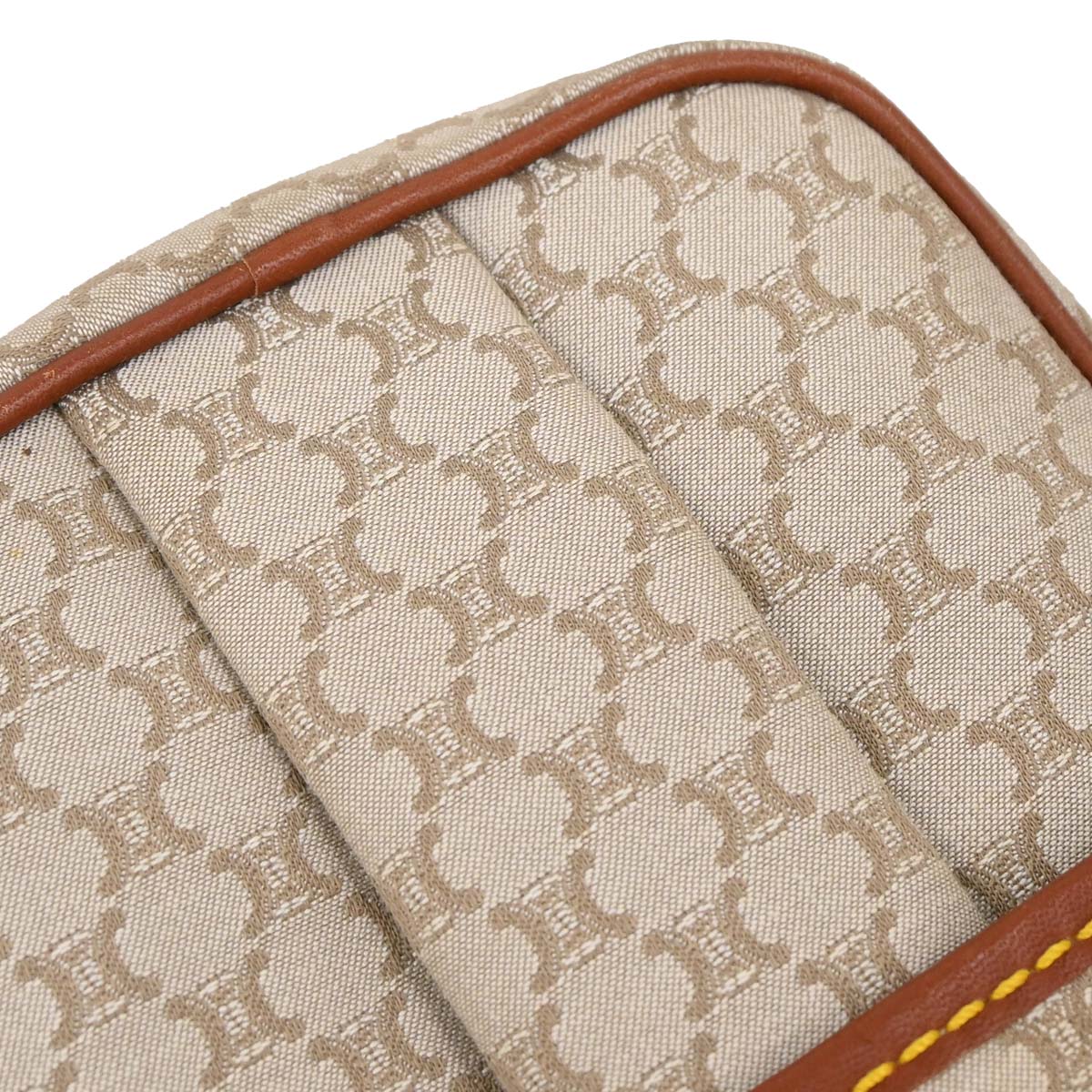 Celine * Beige Macadam Shoulder Bag