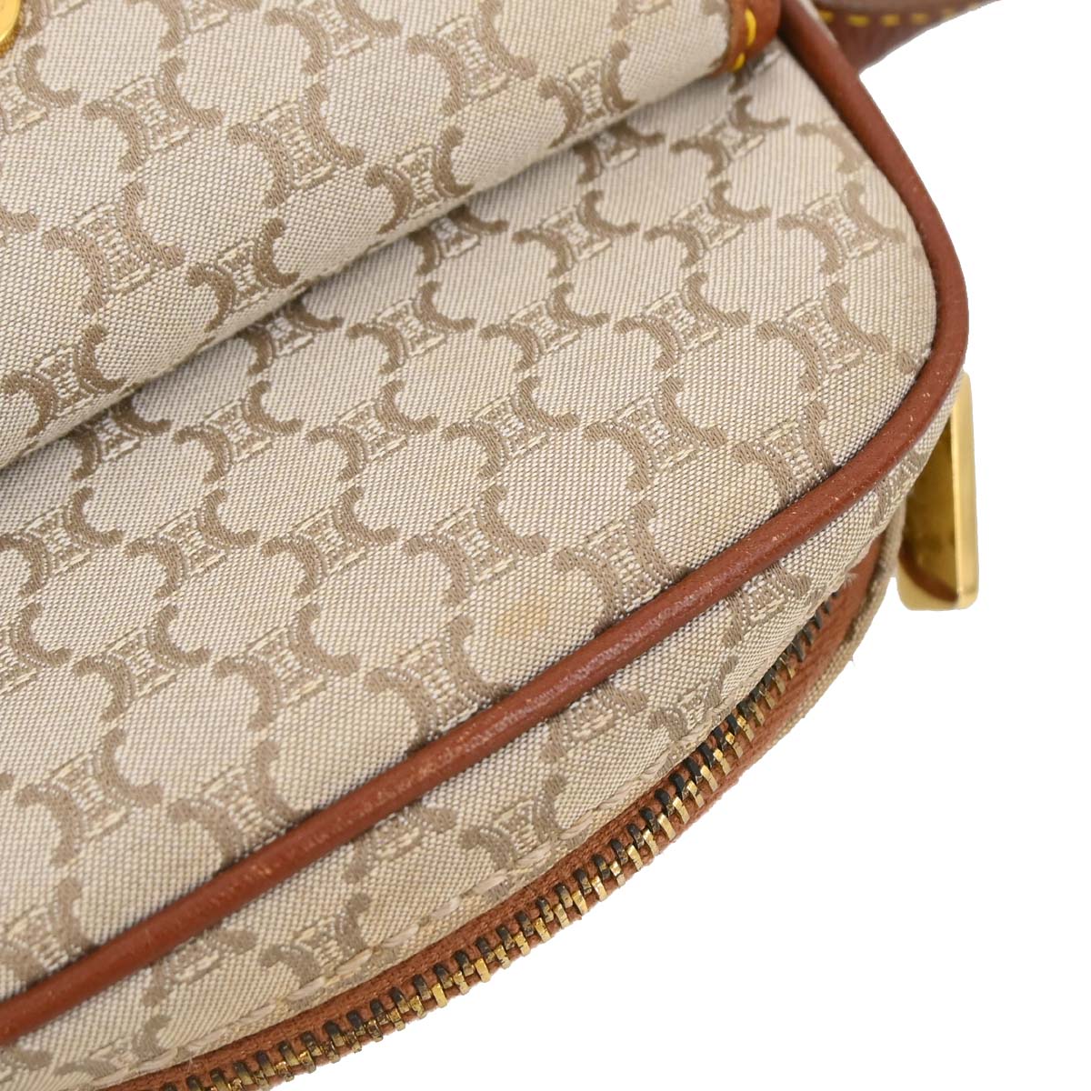 Celine * Beige Macadam Shoulder Bag