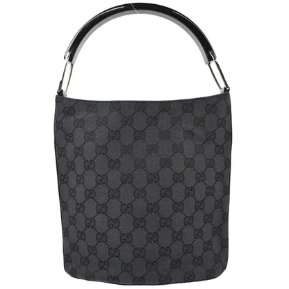 Gucci Black Canvas GG Tote Handbag