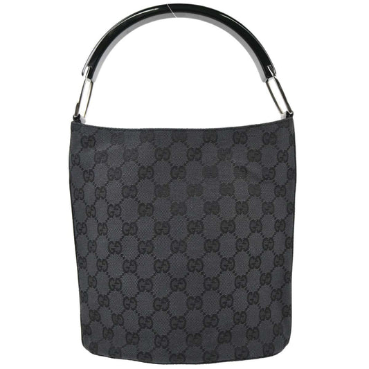 Gucci Black Canvas GG Tote Handbag
