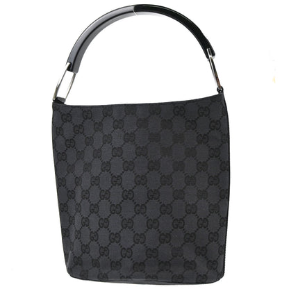 Gucci Black Canvas GG Tote Handbag