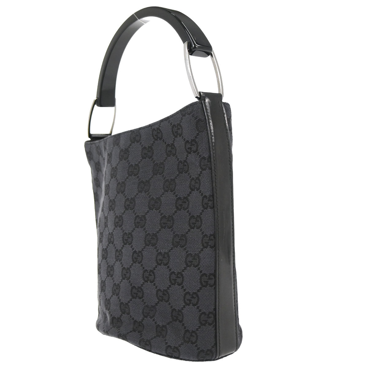 Gucci Black Canvas GG Tote Handbag