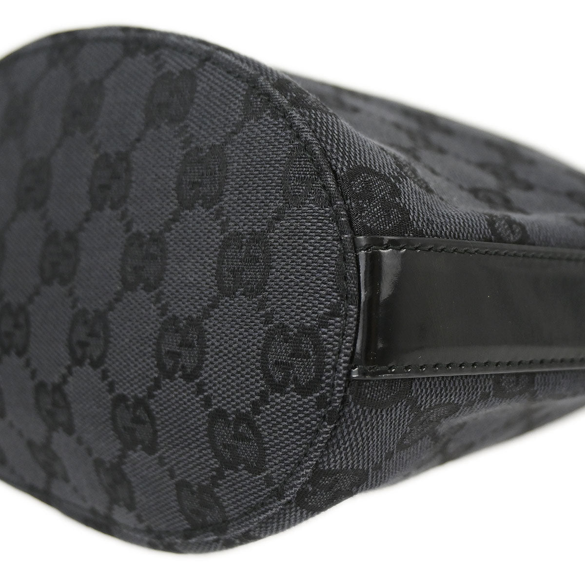 Gucci Black Canvas GG Tote Handbag