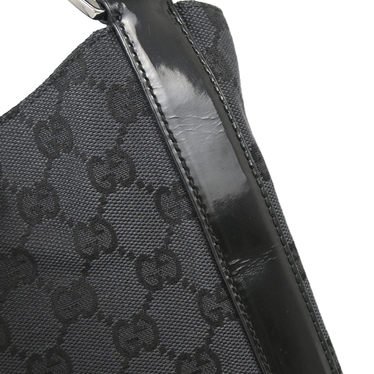 Gucci Black Canvas GG Tote Handbag