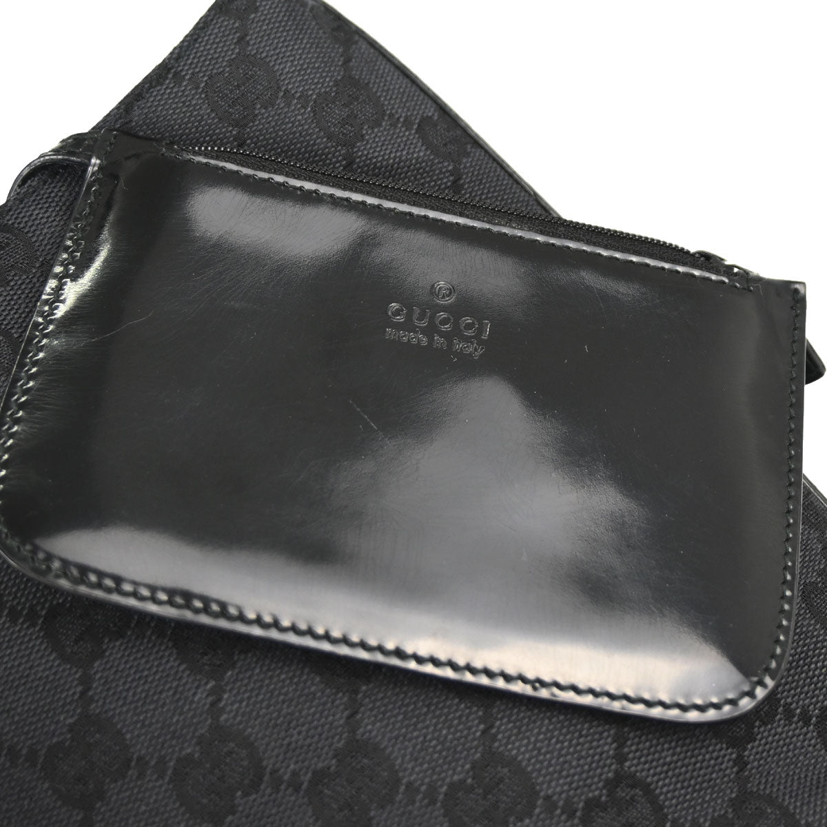 Gucci Black Canvas GG Tote Handbag