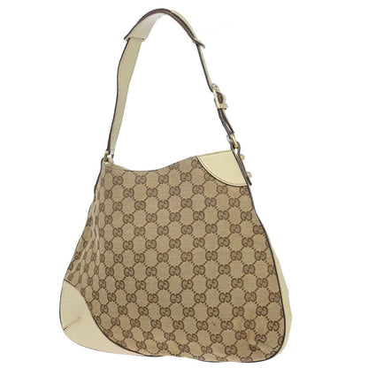 Gucci Beige GG Horsebit Hobo Handbag