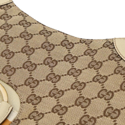 Gucci Beige GG Horsebit Hobo Handbag