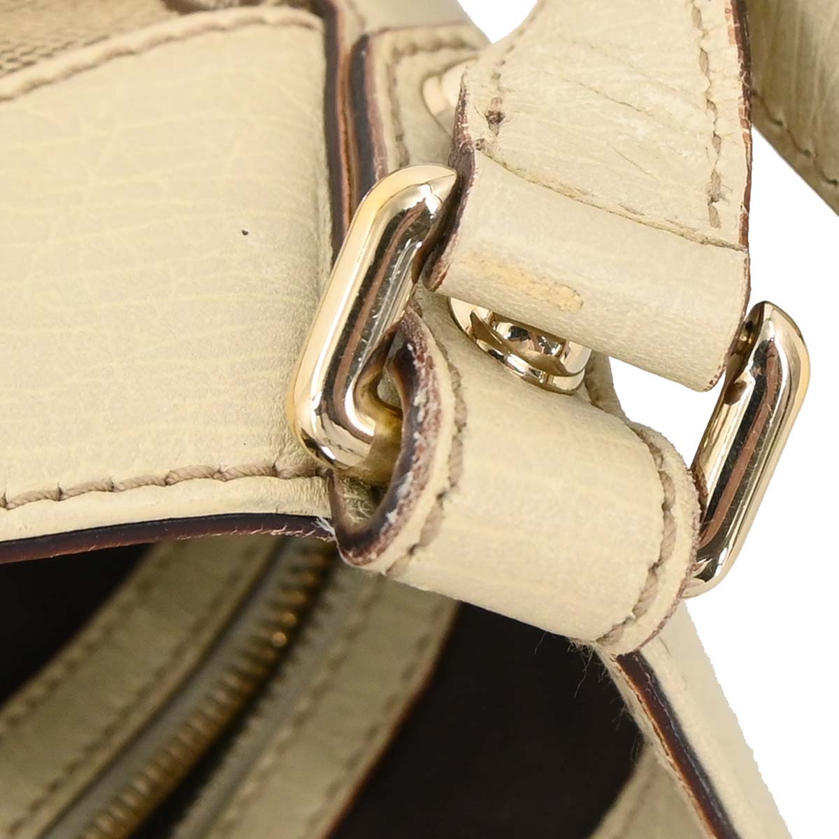 Gucci Beige GG Horsebit Hobo Handbag