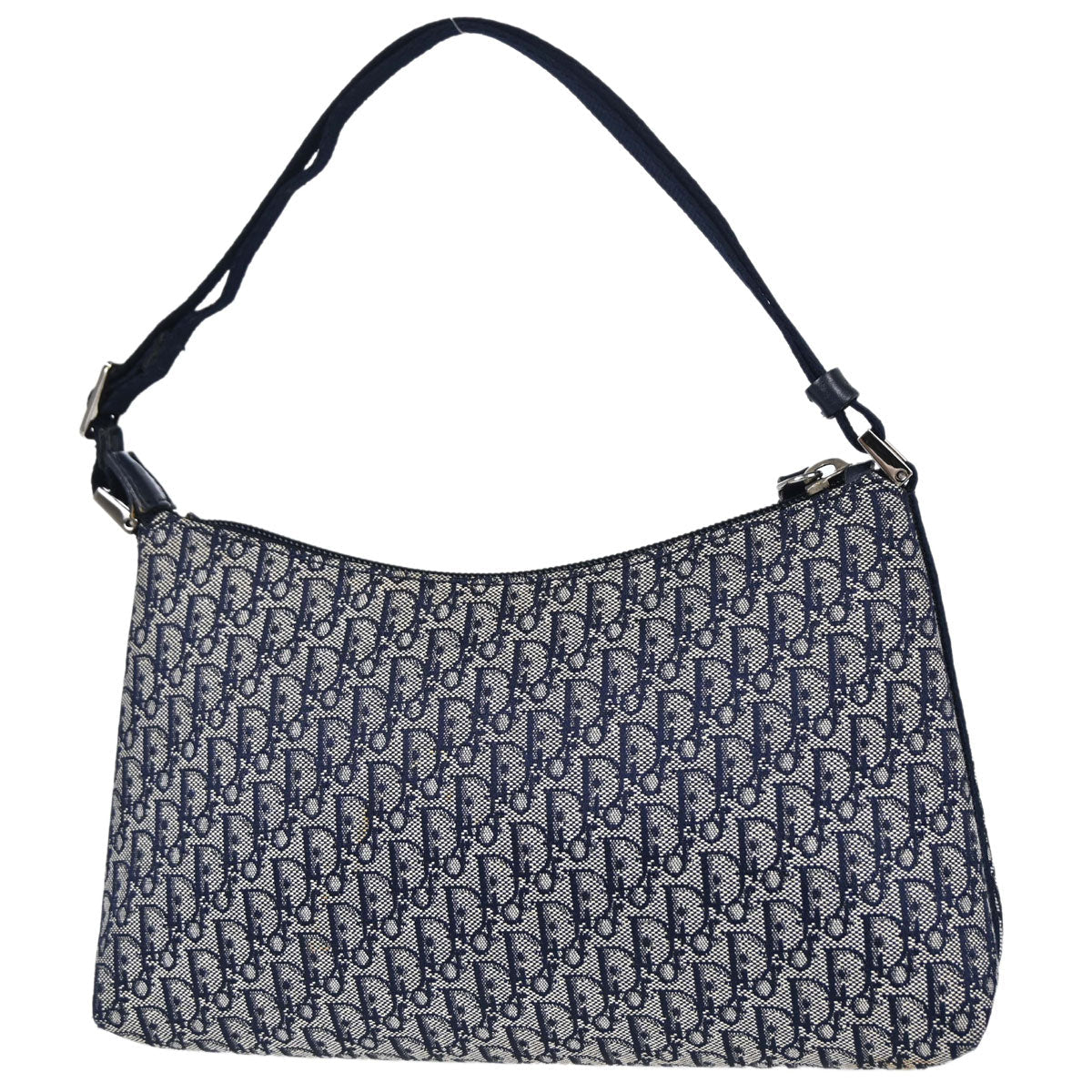 Christian Dior Navy Canvas Trotter Handbag