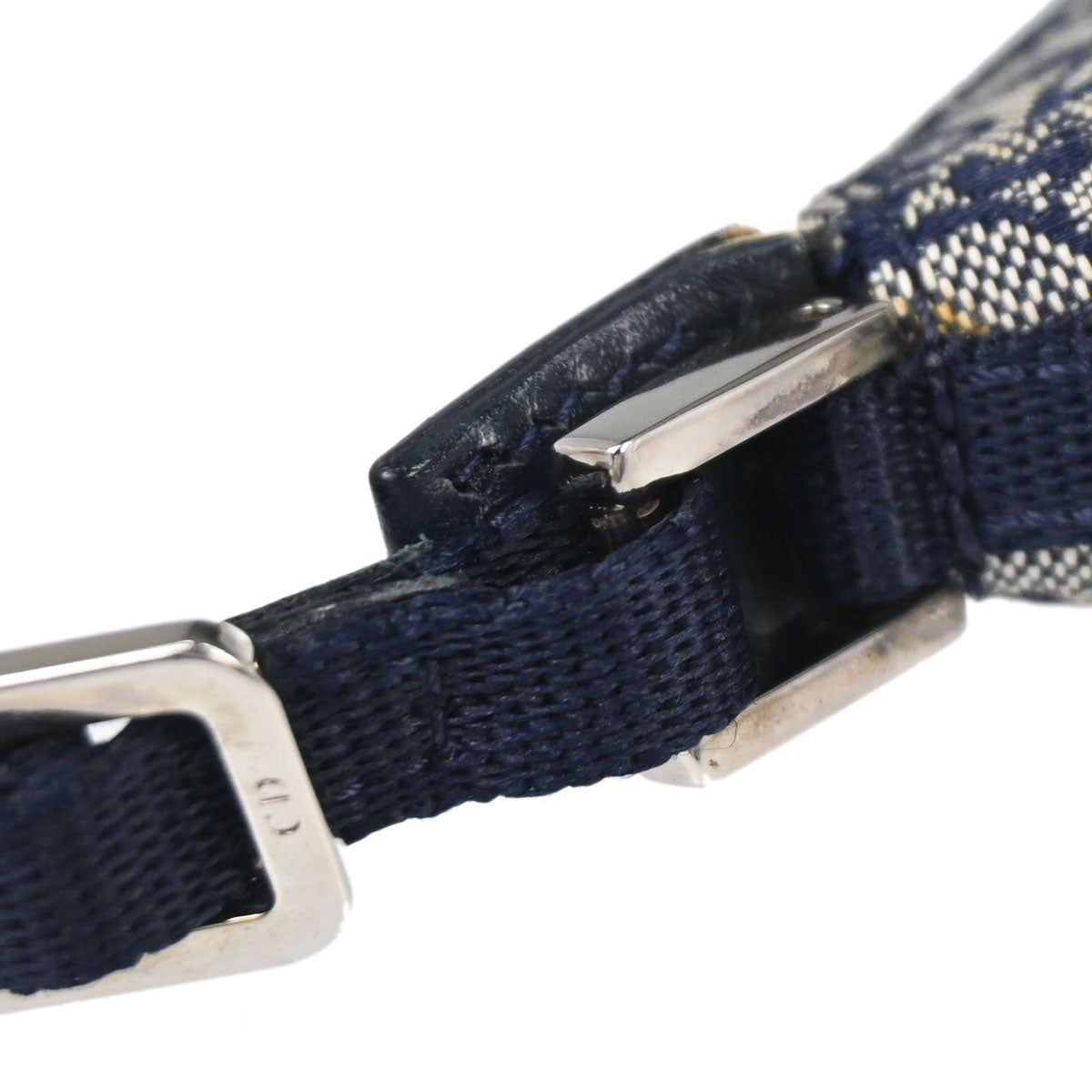Christian Dior Navy Canvas Trotter Handbag