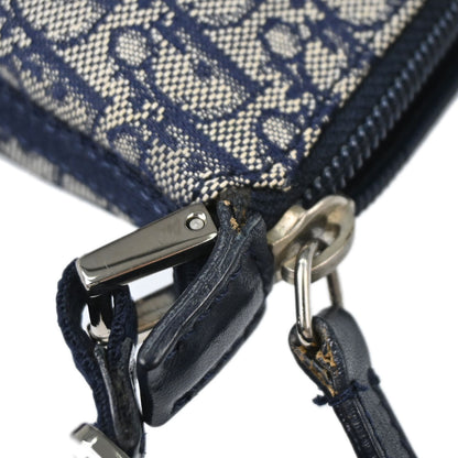 Christian Dior Navy Canvas Trotter Handbag