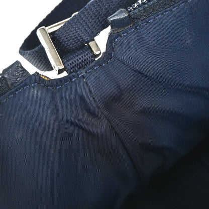 Christian Dior Navy Canvas Trotter Handbag