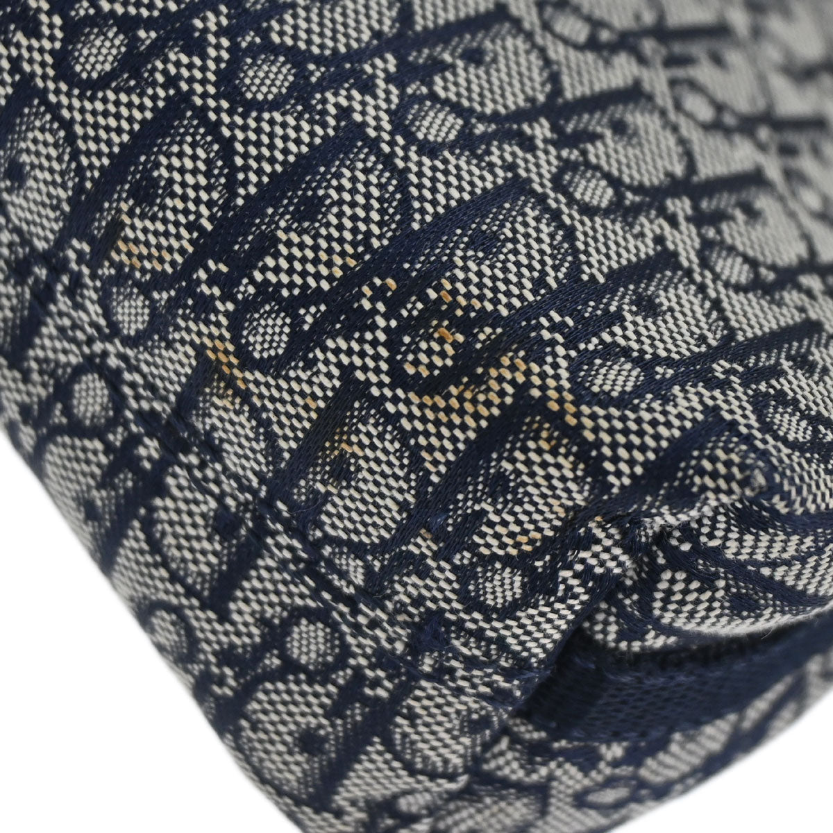 Christian Dior Navy Canvas Trotter Handbag